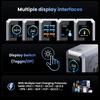 Stazione di Ricarica Rapida da Scrivania Digitale GaN da 240W con PD3.1 140W, 6 Porte USB Type C per IPhone Samsung Xiaomi MacBook Laptop