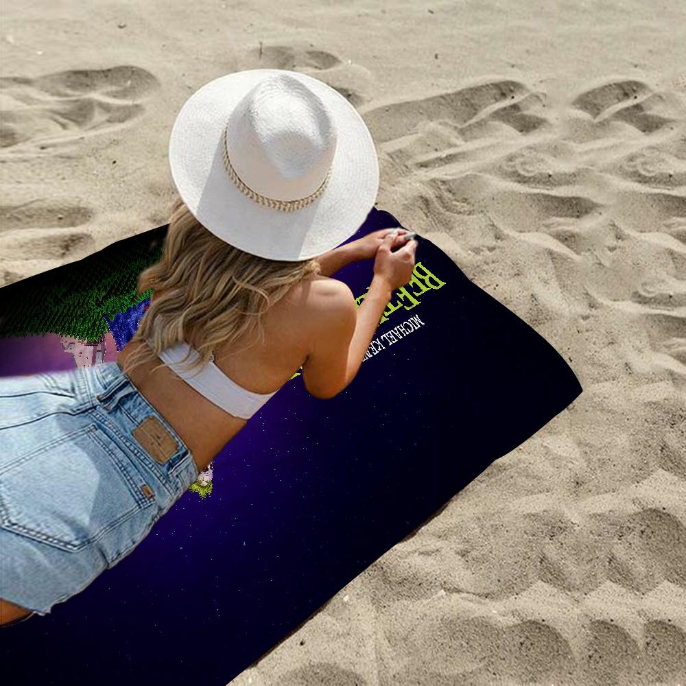 B-Beetlejuice Anime Microfiber Blanket Quick Drying Beach Towels Oversized Printing Super Absorbent Pool Towel Blanket