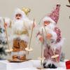 Enchanting Santa Skiing Display Portable Santa Skier Doll Festival Hanging Decorations for Celebration