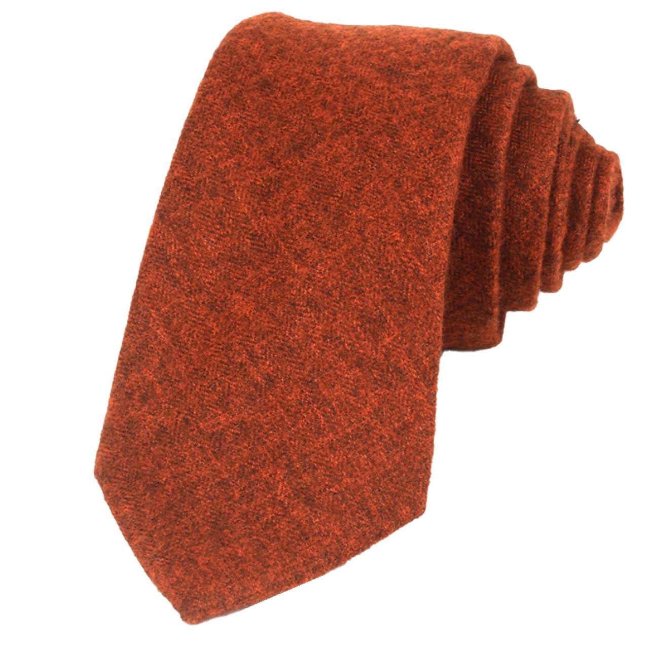 

[White Fang] Necktie, Polyester, Solid Color, Office, Formal, Suit, Business, Stylish, Men s, NC098 (Orange)