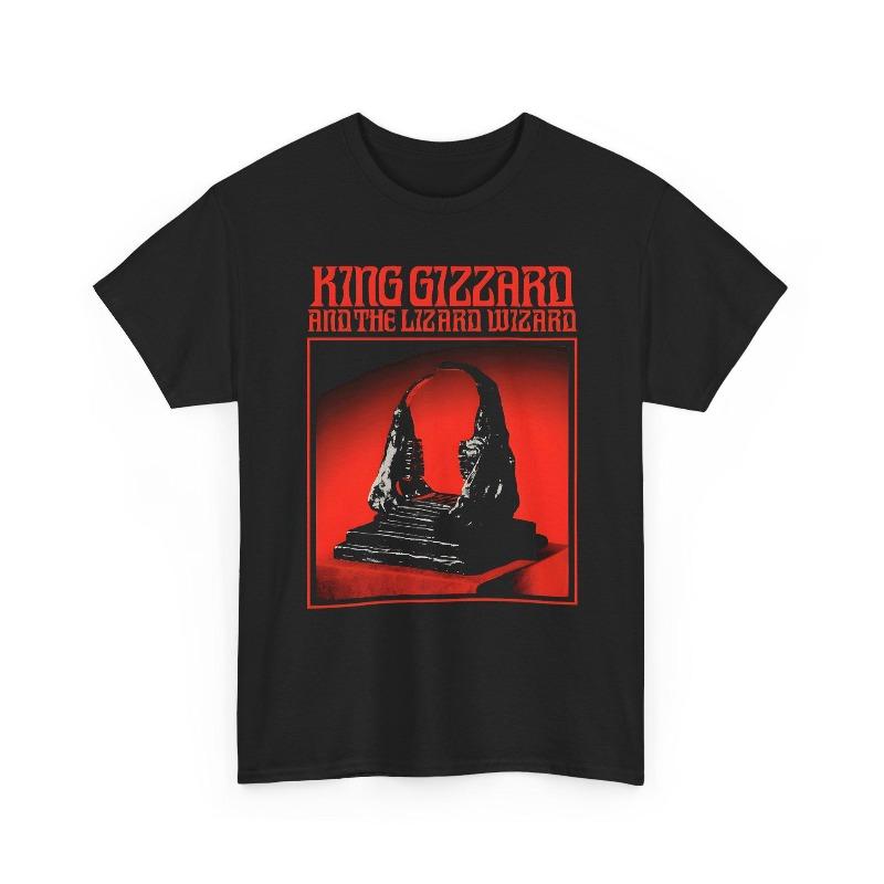

King Gizzard The Lizard Wizard Shirt Dancing Gizzard Aesthetic Tee Psychedelic Rock Band Merch Fan Gift Unisex Shirt 3XL