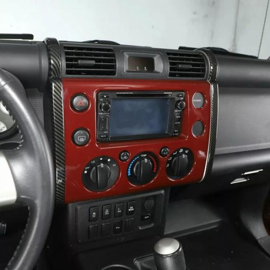Carbon Fiber Car Navigation Side Cover For Toyota FJ Cruiser 2007-2014 ABS Trim