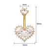Einfache Herz Bauchnabelringe Glänzender Zirkon Nabelpiercing Hantel Für Frauen Bauchnabelring Strand Körperschmuck Geschenke