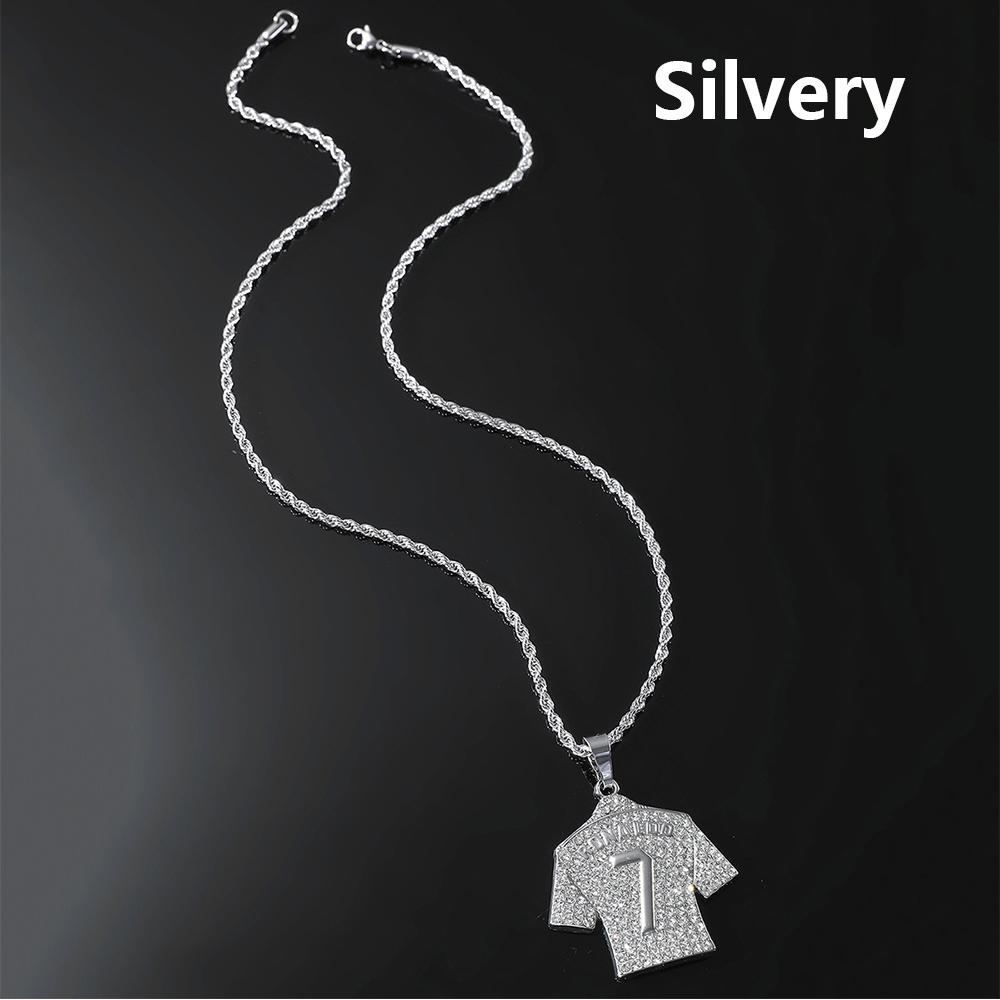 Ronaldo No. 7 Jersey Necklace for Men’s Football Player Memorial Necklace