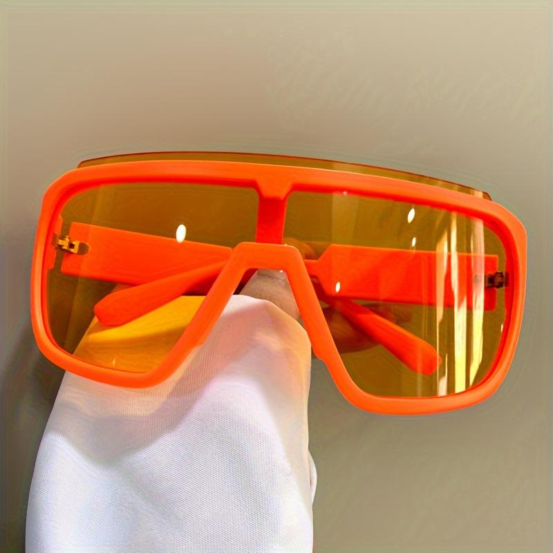 Y2K Oversized One Piece Sunglasses Unisex Luxury Brand Designer Vintage Punk UV400 Protection Sport Goggles