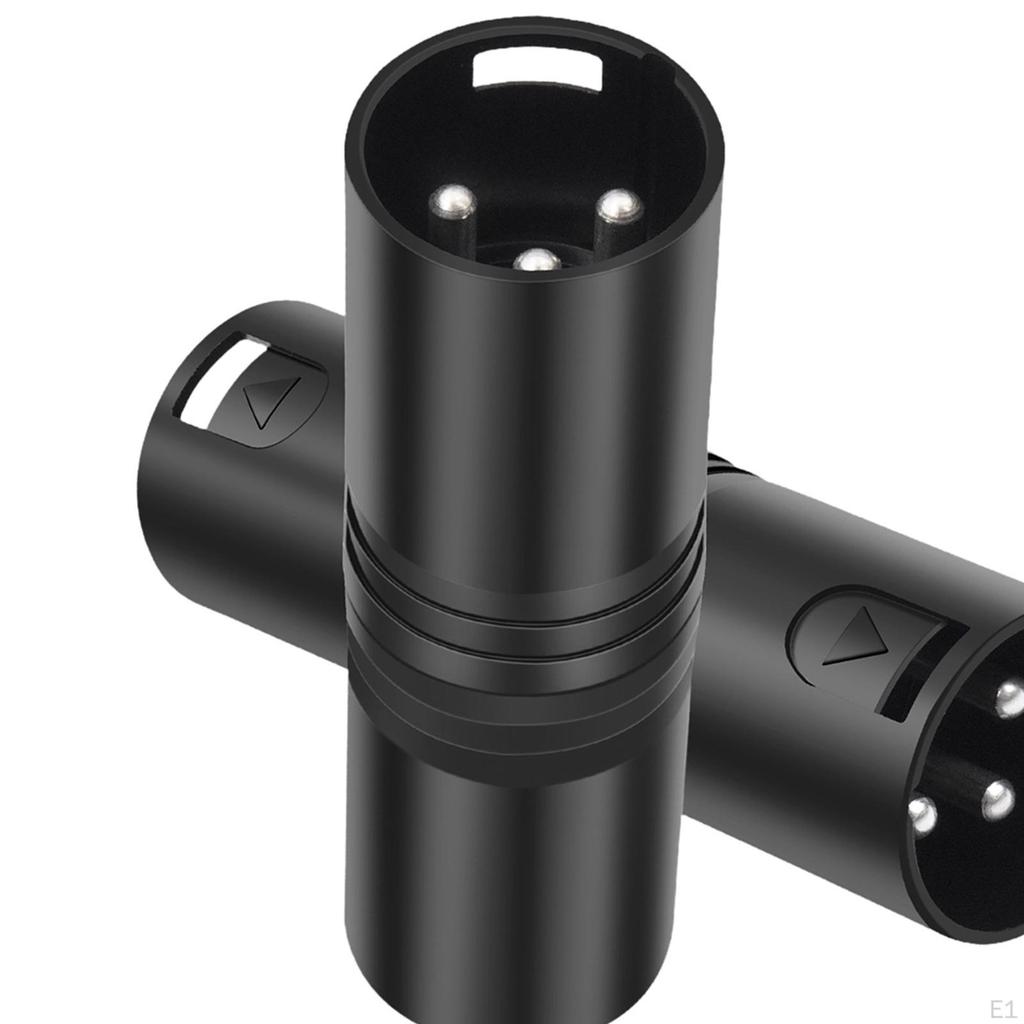 2Pcs XLR Male to Adapter 3 Pin Compact High Performance for Microphone Cable Sturdy