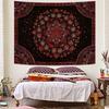 Boho Mandala Tapestry Wall Hanging Hippie Bohemian Floral Flower Medallion Tapestry Aesthetic Large Vintage Black Red Indian