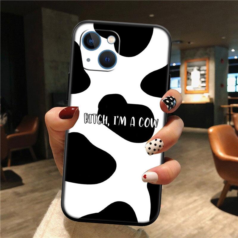IK20 Cartoon Art Cow Shell Phone Case for Samsung Galaxy Note 10 20 S23 S24 S25 Ultra FE Plus Edge Lite A02S A35 A07 A17