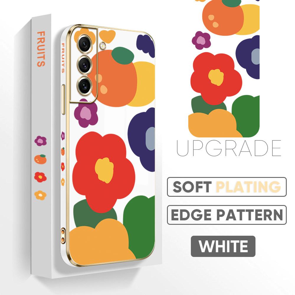 Colorful Printing Patterns Square Edge Pattern Casing Plated Phone Shell Luxury Plating Soft Phone Case for iPhone Motorola Moto OnePlus Samsung