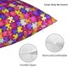 Pastel Pink Purple Autism Puzzle Pillowcases Fashion Pillow Case For Sofa Couch Bed Living Room Comfy Pillow Cover