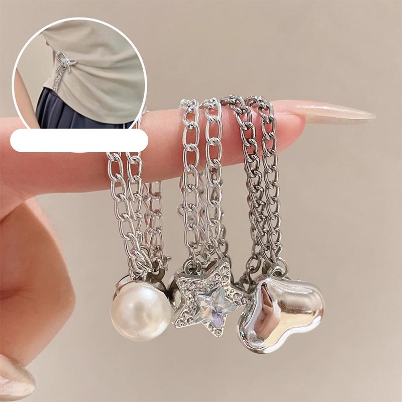 Women's Adjustable Clothes Clips with Butterfly Decorations - Instant Sleeve Shortening, Suitable for Shirts, Dresses, Pants