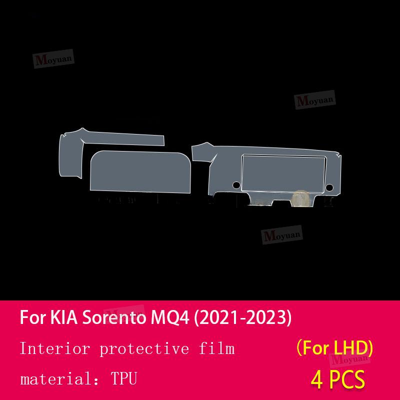 Dla Kia Sorento MQ4 - Panel panelu zmiany biegów samochodu Ekran nawigacji Wnętrze samochodu Folia ochronna TPU Naklejka zapobiegająca zarysowaniom