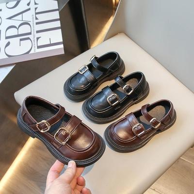 New Style Children's Shoes for Spring and Autumn, Korean Style, Versatile Girls' Comfortable Soft-soled Leather Shoes