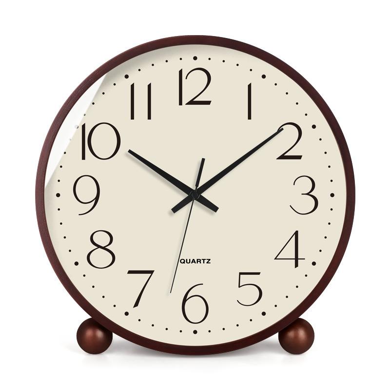 

Часы с механизмом Seiko Гостиная Дом Спальня Офис Простые Настольные часы Модные и Атмосферные Массив дерева Бесшумные Часы с радиосигналом A