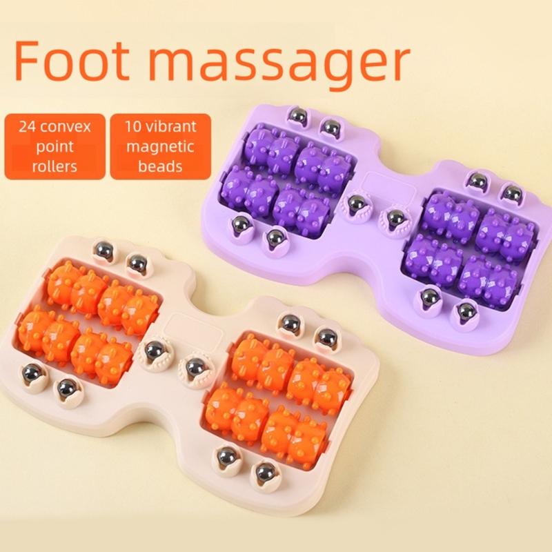 Portable Plastic Foot Acupressures Massagers Magnetic Foot Massage Roller Multiple Pressure Beads For Pains Relief