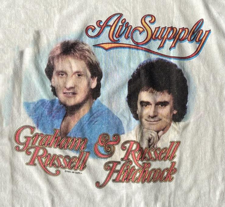 Air Supply Graham Russell & Russell Hitchcock Cotton T-Shirt Full Size SB267 Unisex T-Shirt L