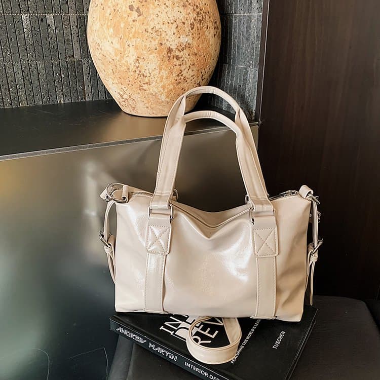 Glossy Large Capacity Tote Bag Women's Shoulder Bag