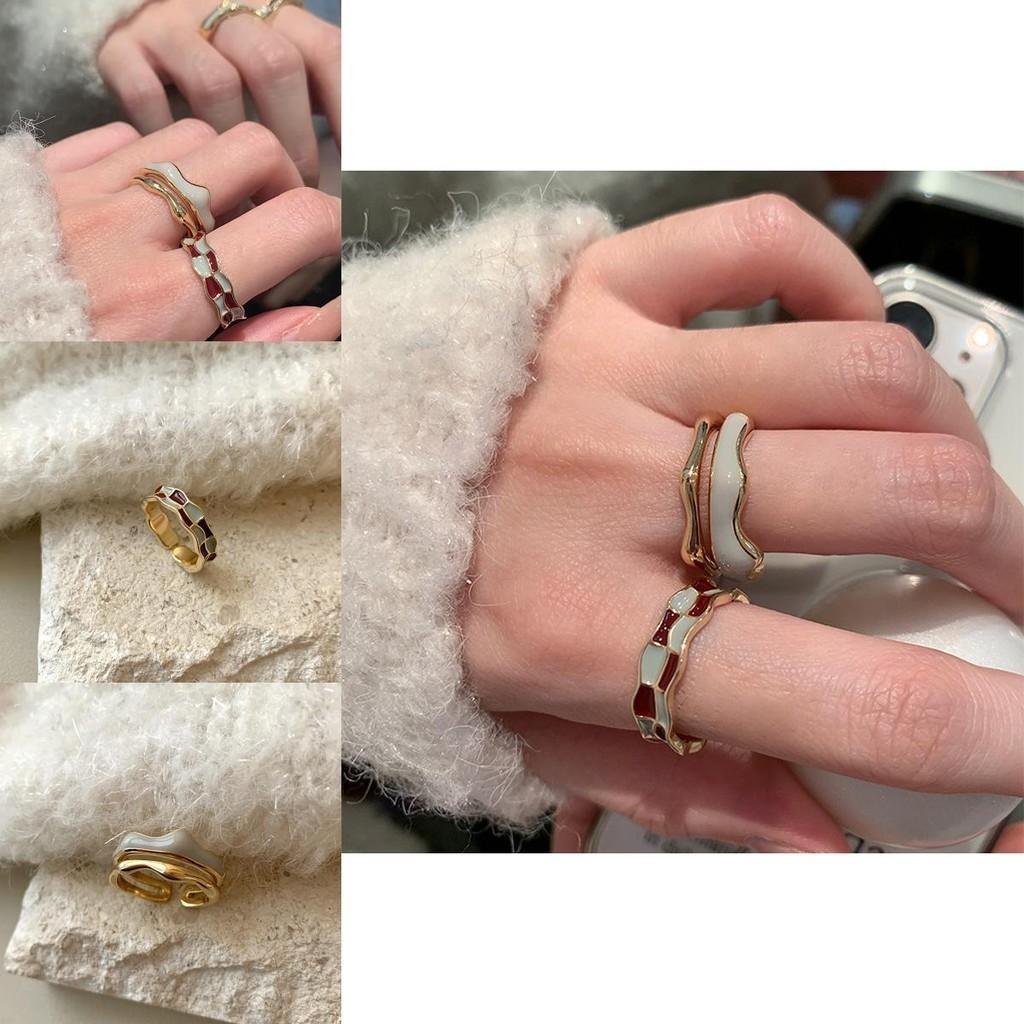 Geometric Chic Adjustable Copper Ring For Women In 2023 With Elegant Pattern Checkerboard