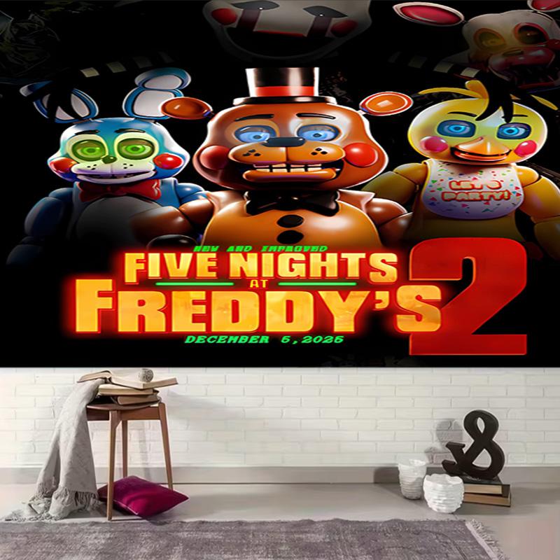 1pc Cartoon Five Nights at Freddys Tapestry, Living Room, Bedroom, Office, Party Decor, Ideal Festive Gift