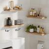 Carbonized Paulownia Wall-Mounted Floating Wooden Storage Shelf for Living Room Decor