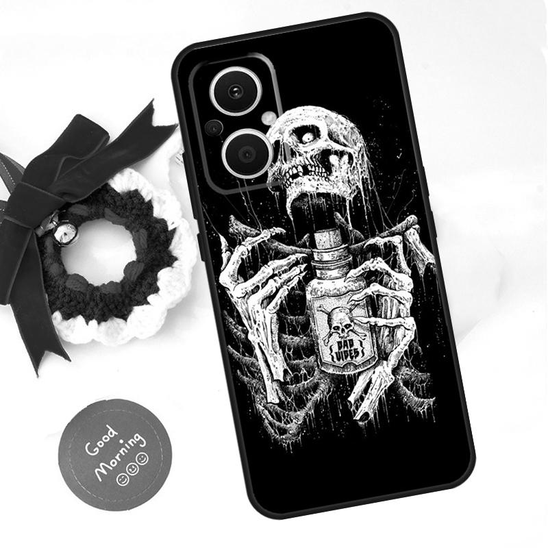 Gothic Fashion Skull Funda For OPPO Reno 13 F 14 10 11 12 Pro 12F 11F 14F 7 8 Lite OPPO Find X9 X8 X6 X5 Pro Case