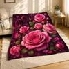 Pink Rose Bouquet Coral Fleece Blanket