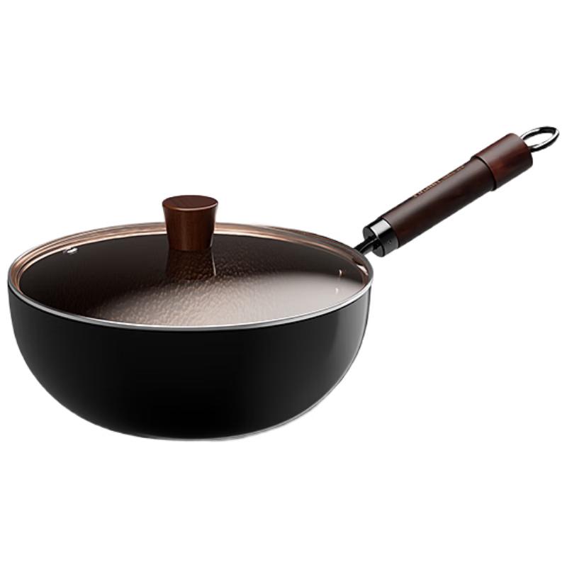 DUMIK Hammered Fine Iron Non-Stick Pan 24cm