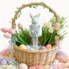 Resin Material Nut Cracker Rabbit Soldier Style Rabbit Figurine Bunny Statues  Desk Ornament