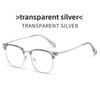 Mens Fashion Half Frame Glasses With Blue Light Blocking For Business And Casual Use