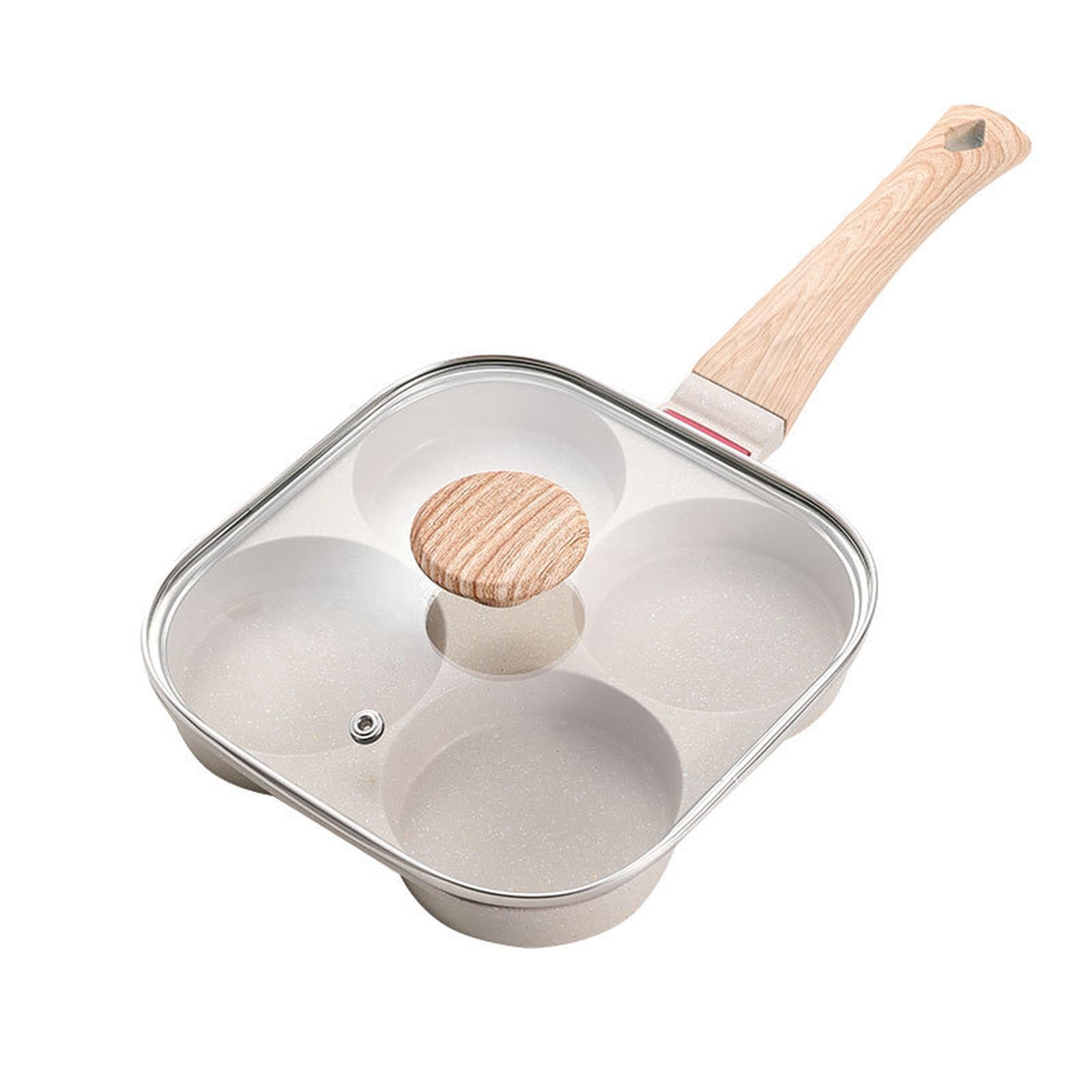 

English: 4-Cup Nonstick Frying Pan with Lid Maifan Stone Breakfast Skillet one size бежевий