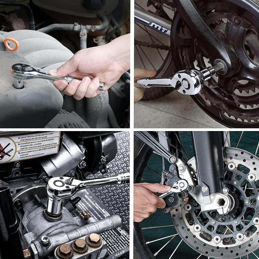 13pcs Silver Drive Socket Set 13pcs Wrench Adapter Polished Chrome Plating Wrench Head  handwork
