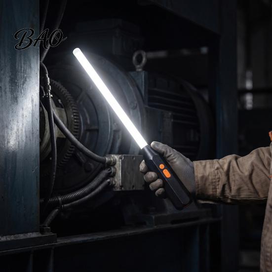 Adjustable Brightness Maintenance Light Flexible LED Flashlight Stick, Bendable Rechargeable Work with Brightness, Portable Cordless Inspection