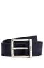 Logo Engraved Buckle Suede Belt for Size Dark Blue [BOSS] Men, 95,