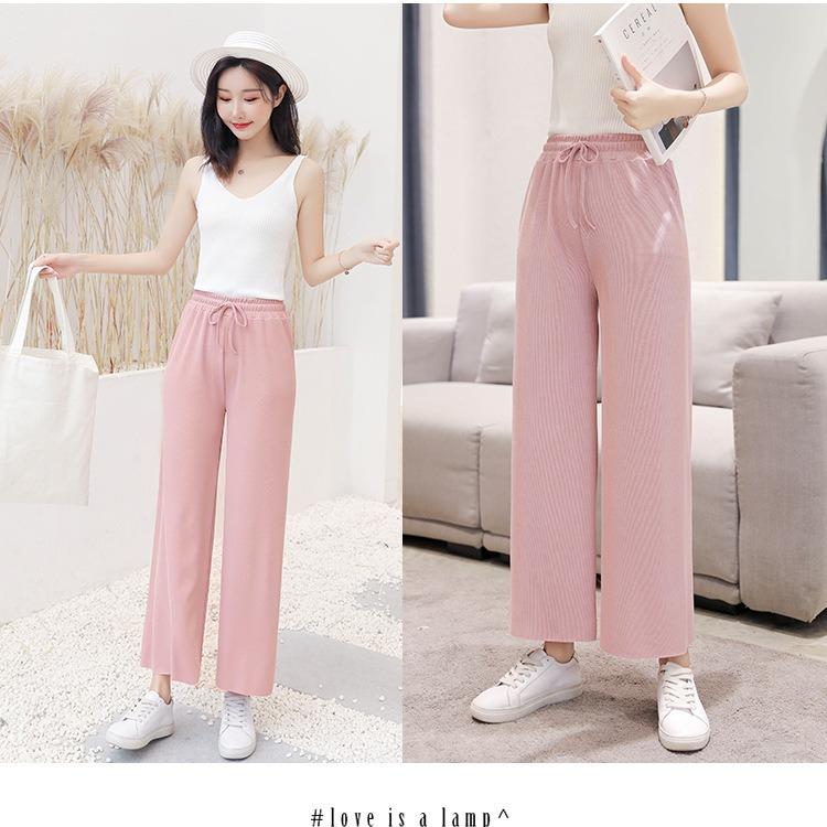 Palazzo Pants for Women Spring Summer Casual Lounge Pants High Waist Trousers Baggy Wide Leg Pants Women's Beach Vacation Flowy Pants