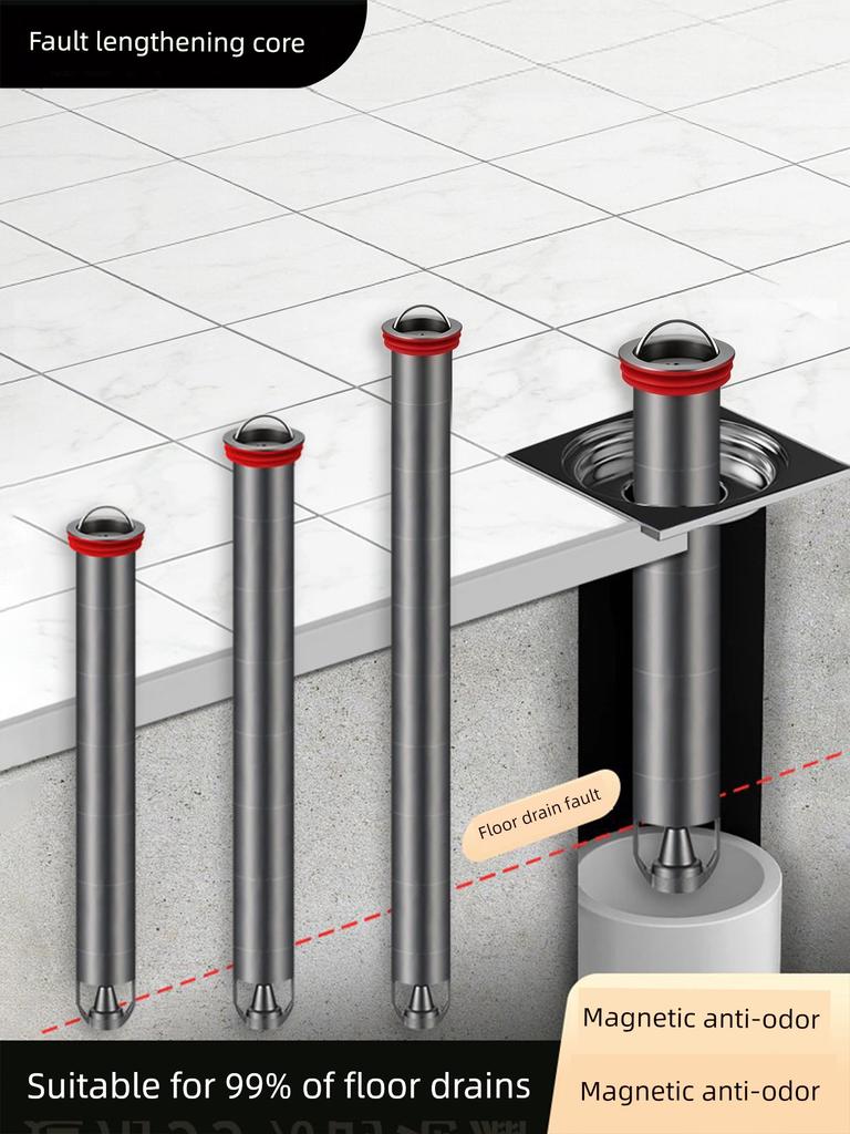 Extended Drain Core for Bathroom Sewer Outlet, Anti-Odor Repair Tool, Special Long Inner Core