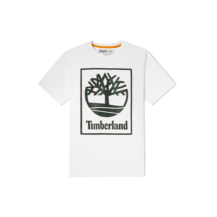 Timberland Casual Breathable Round Neck Printed Short Sleeve T-Shirt Men T-Shirts White A22GY-100