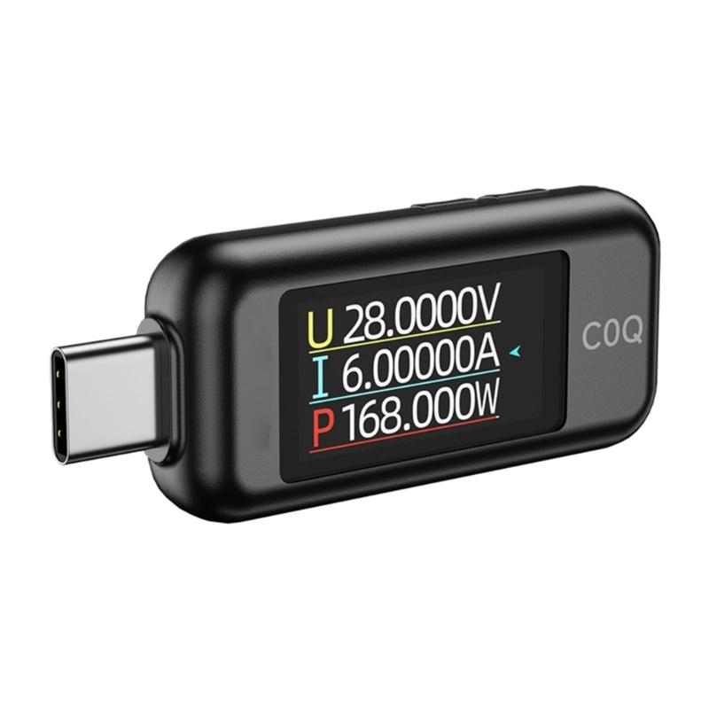 

C0Q C0 ABS USB Voltmeter Ammeter Tester, Type C PD3.1 Direct Through Test Tool for Electronics 1