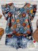 Available: 2026 Plus Size Women's 3D Printed Casual Summer Shirt, European & American Style.