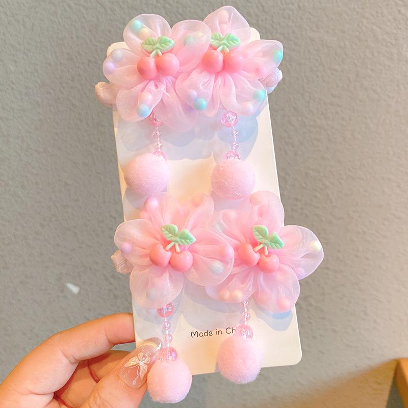 2025 New Flower Hair Ties for Girls - Little Princess Hair Accessories, Baby Hair Ropes & Rubber Bands