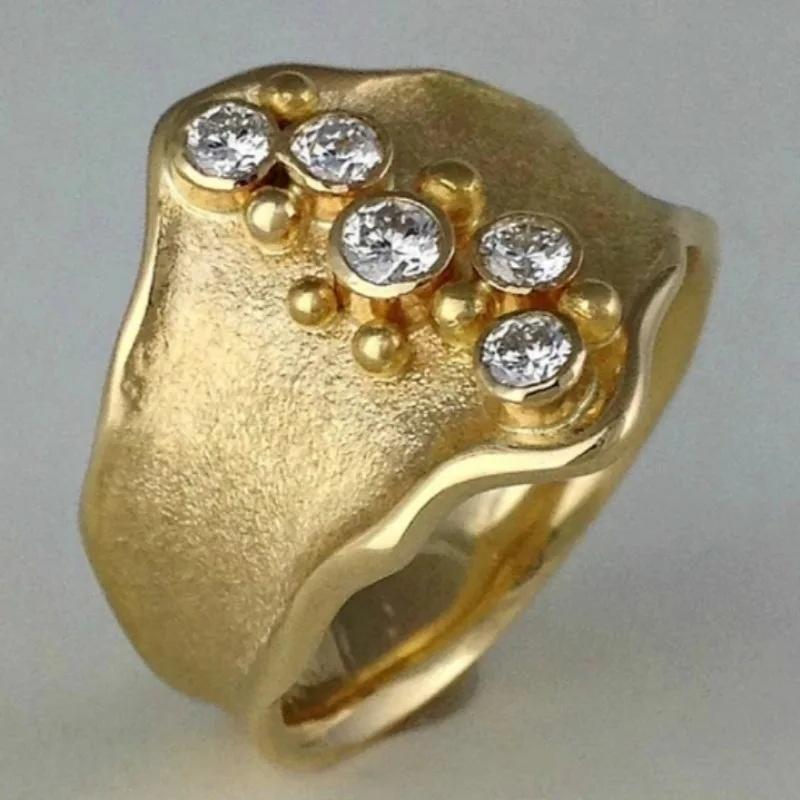 

Huitan Irregular Wave Rings with Shiny Cubic Zirconia Brilliant Engagement Zircon for Women Fashion Luxury Party Accessories 6