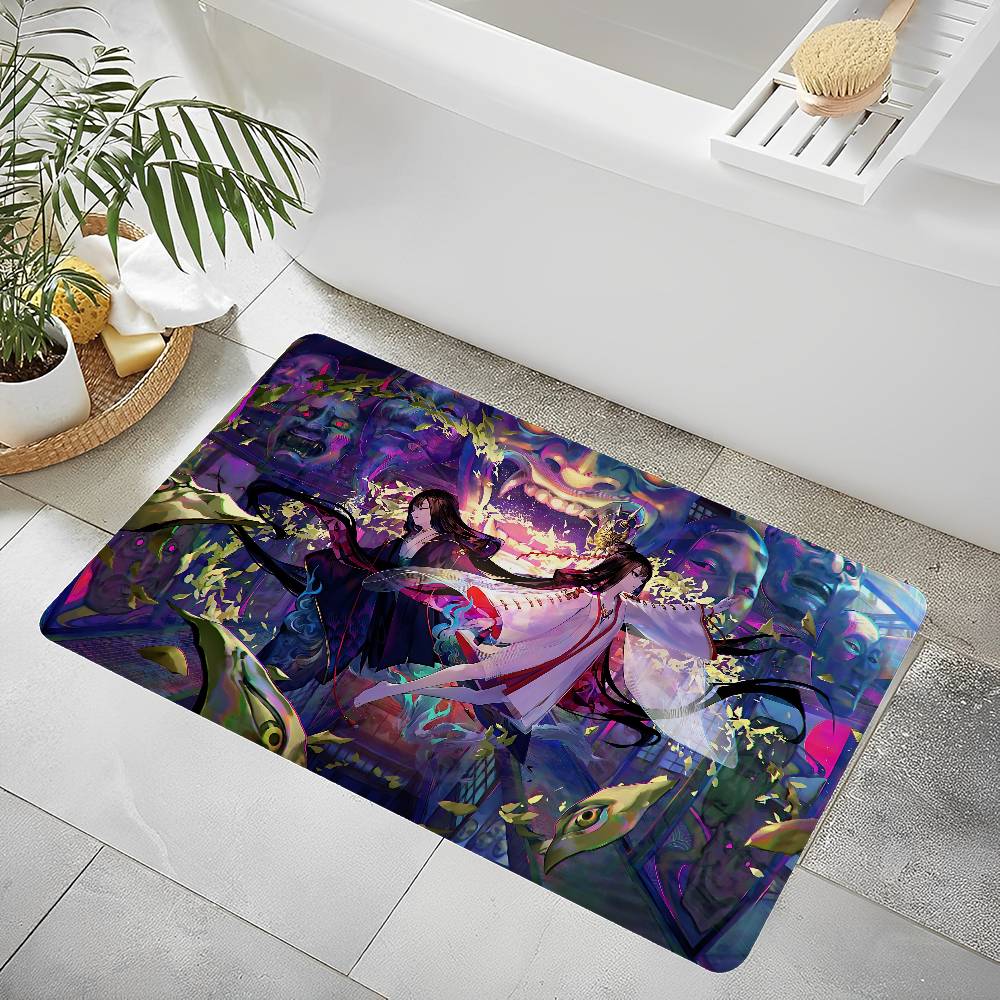 Card Based Game Onmyoji Bathroom Mat Kids Room Bedroom Decoration Balcony Anti-Slip Doormat Living Room Welcome Rug