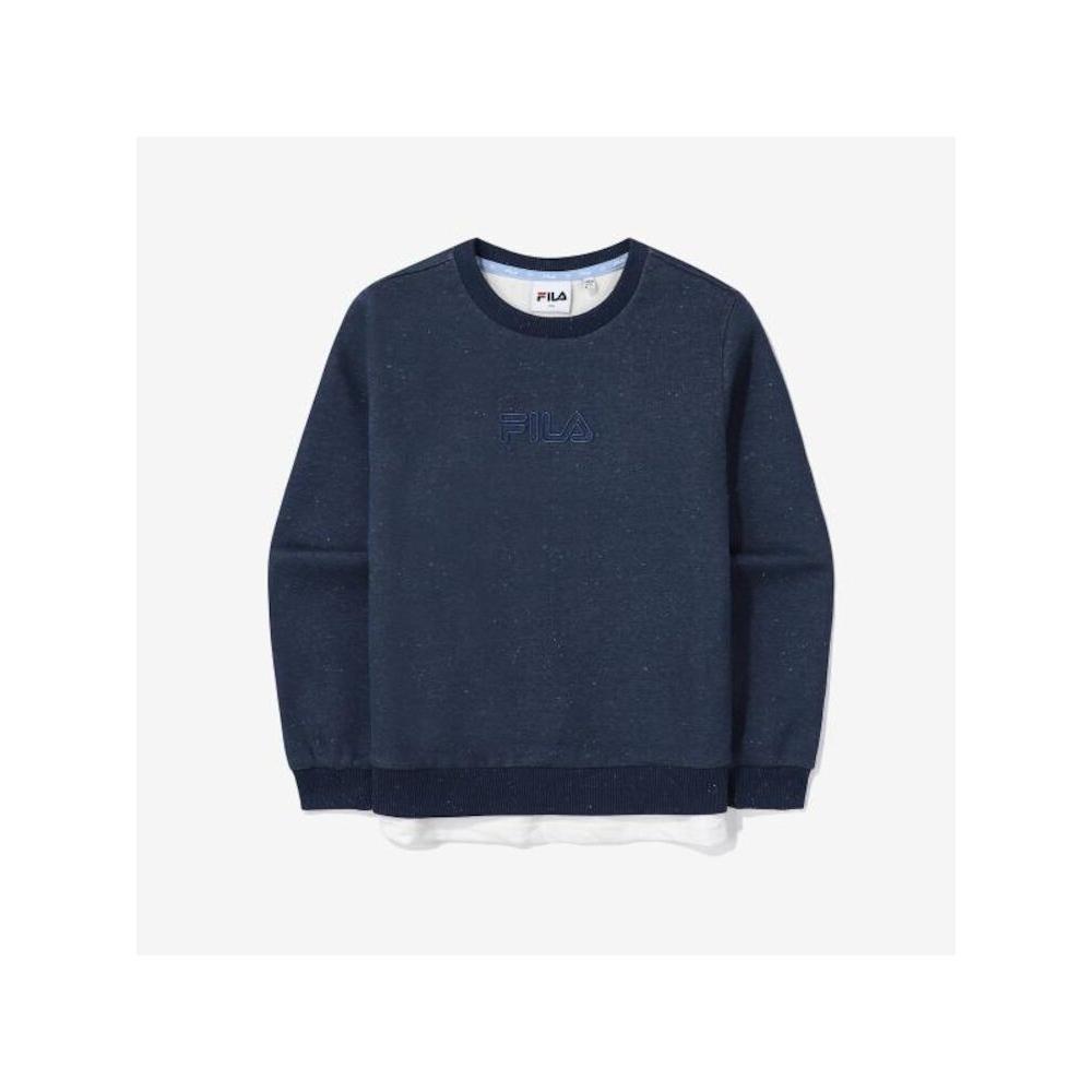 

[fila Kids] Layered Point Sweatshirt Fk2pof1101x Did q0zFk2pof1101xDid DARKINDIGO/110
