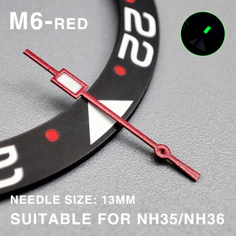 High quality watch pointer green glow suitable for NH35 NH36 movement watch pointer Parts Replacement personalized second hand