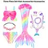 Kids Tail Mermaid For Girls Ariel Swimsuit Birthday Outdoor Pool Clothing Party