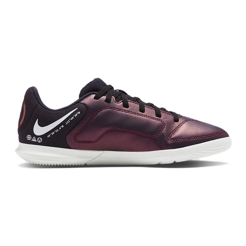 Nike Tiempo Legend 9 Club Ic Anti-Slip Shock Absorption Durable Low-Top Soccer Shoes Kids Soccer Shoes Purple White DR6069-510