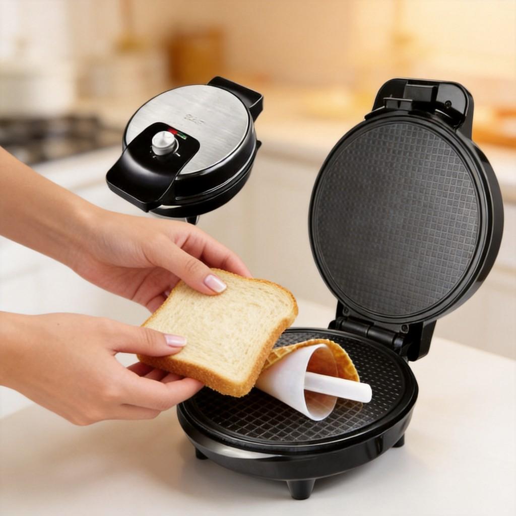Breakfast Maker Electric Sandwich Toaster With Deli Tray For Family Use
