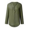 Women Ladies Zipper Button Long Sleeves Loose Chiffon Shirt Clothing