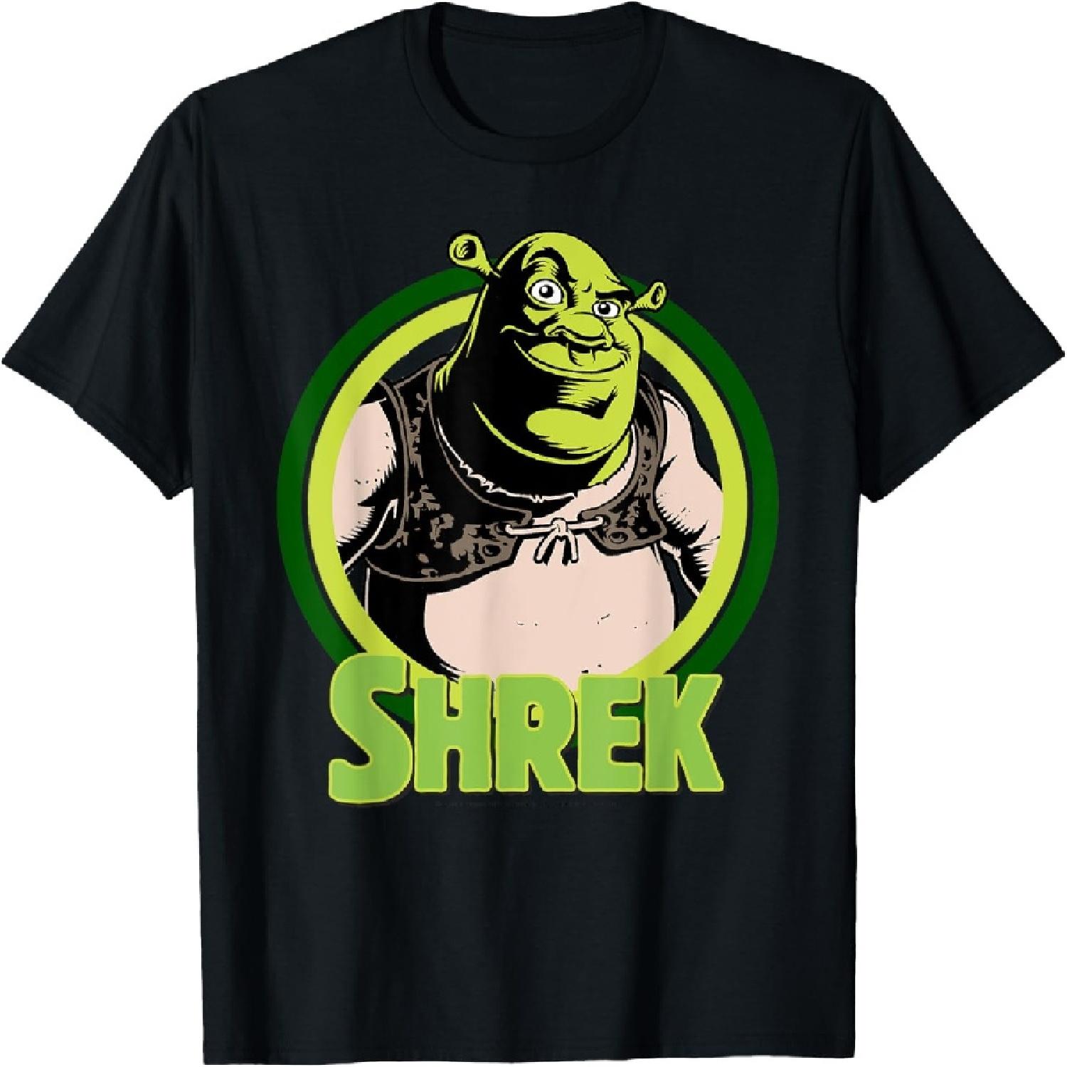 Футболка с логотипом-портретом из мультфильма «Шрек в кругах» S