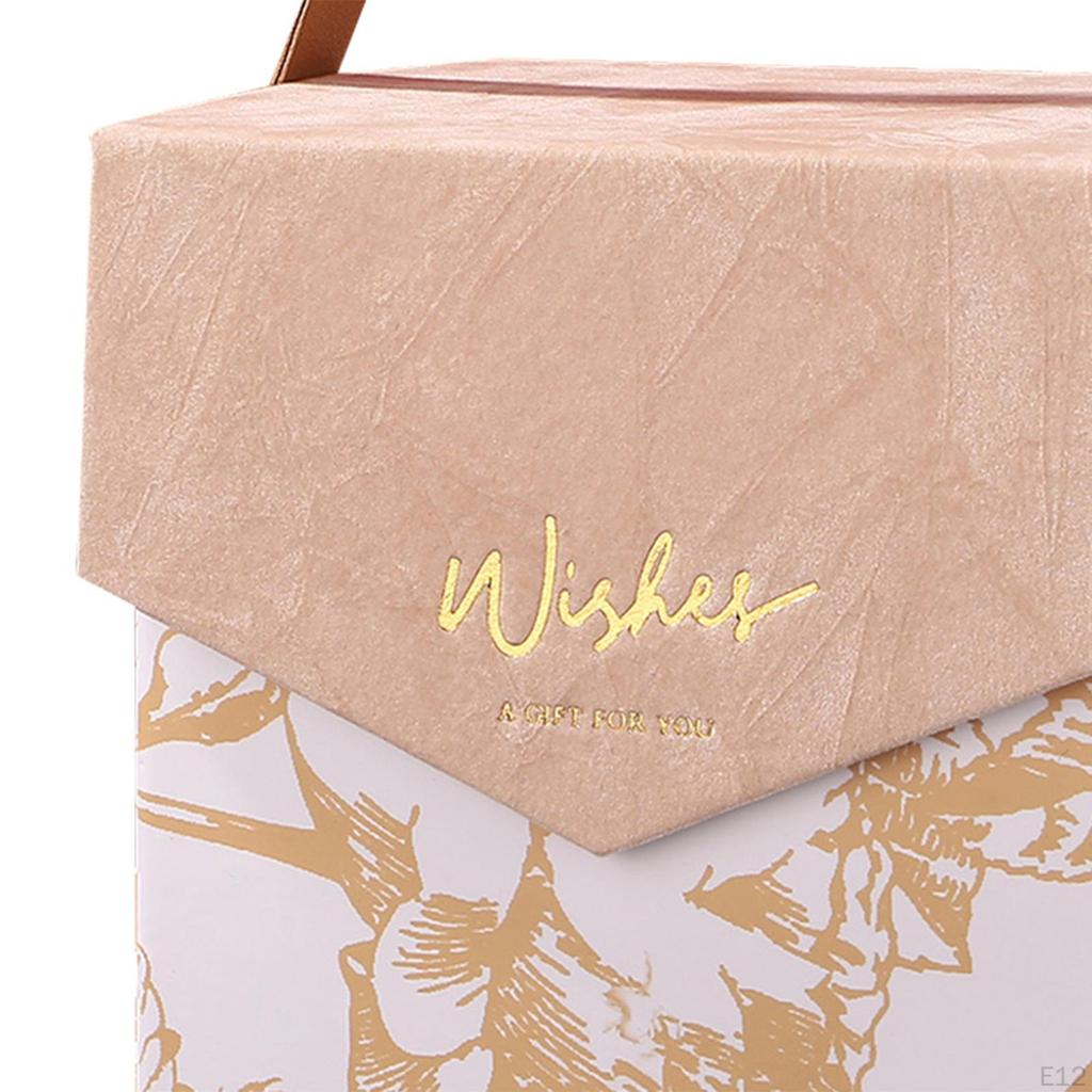 Wedding Candy Box Bridesmaid Gift Elegant Goodies Bag Portable Supplies with Handle for