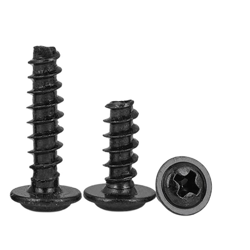 Parafuso Auto-atarraxante PWB Preto com Cabeça Panela Phillips e Arruela, M1/M2/M3/M4